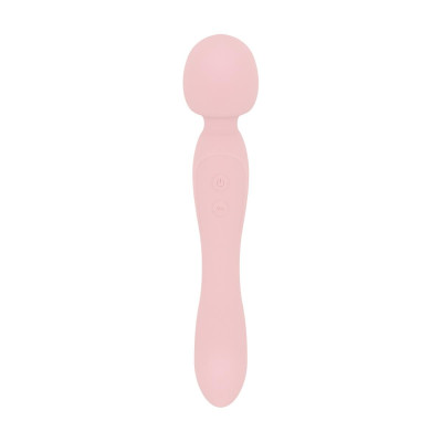 Вібромасажер Good Vibes Only - SIMI Double-Sided Wand Vibrator Soft Silicone - Pink