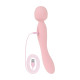 Вібромасажер Good Vibes Only - SIMI Double-Sided Wand Vibrator Soft Silicone - Pink-6