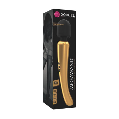 Потужний вібромасажер Dorcel Megawand Gold який перезаряджається, 160 режимів