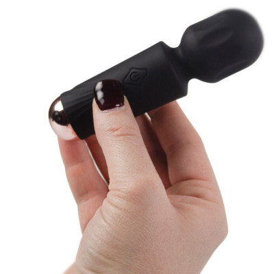 Вібромасажер Rocks Off Mini Wand Black Tulip, 16 режимів