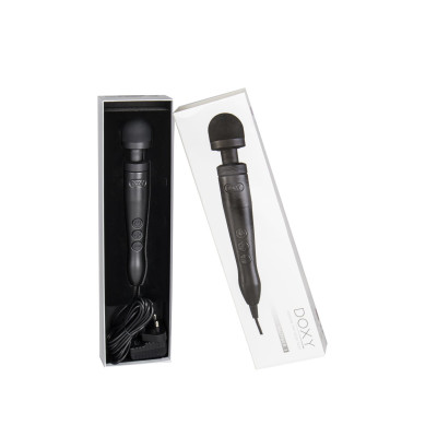 Вібромасажер DOXY Die Cast 3 Matt Black, дуже потужний, живлення 220В, металевий корпус