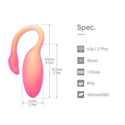 Смарт-віброяйце Magic Motion Flamingo Max Orange Смарт-віброяйце Magic Motion Flamingo Max Orange