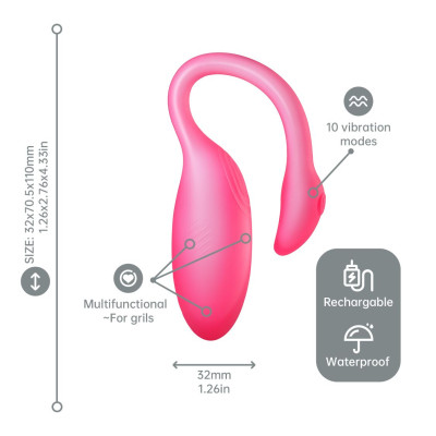 Смарт-віброяйце Magic Motion Flamingo Max Pink Смарт-віброяйце Magic Motion Flamingo Max Pink