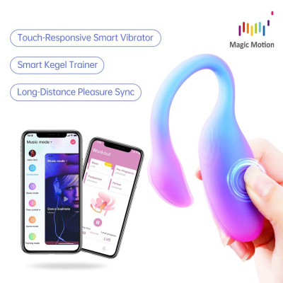 Смарт-віброяйце Magic Motion Flamingo Max Blue 2 в 1: віброяйце та тренажер Кегеля, 10 режимів Смарт-віброяйце Magic Motion Flamingo Max Blue 2 в 1: віброяйце та тренажер Кегеля, 10 режимів