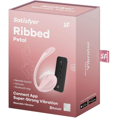 Віброяйце Satisfyer Ribbed Petal Connect App Rose Віброяйце Satisfyer Ribbed Petal Connect App Rose
