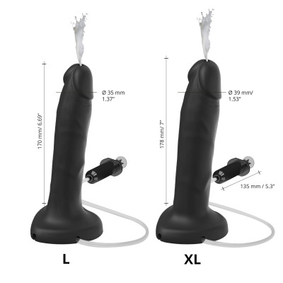 Фалоімітатор, що кінчає Strap-On-Me SQUIRTING CUM DILDO REALISTIC Black L Фалоімітатор, що кінчає Strap-On-Me SQUIRTING CUM DILDO REALISTIC Black L