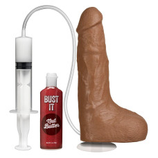 Фалоімітатор, що кінчає Doc Johnson The Realistic Cock ULTRASKYN - Squirting 9,5 Inch Caramel