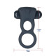 Подвійне ерекційне кільце з вібрацією Lux Active-Triad - Vibrating Dual Cock Ring, пульт ДК-1