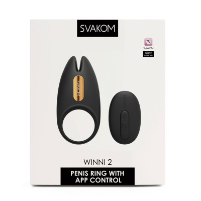 Ерекційне віброкільце Svakom Winni 2, керування зі смартфона, пульт ДК Ерекційне віброкільце Svakom Winni 2, керування зі смартфона, пульт ДК