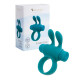 Ерекційне віброкільце S Pleasures Premium Rabbit Ring бірюзове, зі знімною віброкулею та вушками-1