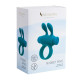 Ерекційне віброкільце S Pleasures Premium Rabbit Ring бірюзове, зі знімною віброкулею та вушками-3