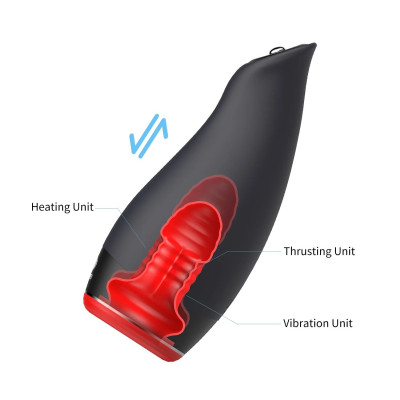 Мастурбатор Otouch Pleasure Engine, 7 режимів вібрації, 5 режимів пульсації, підігрів, джойстик