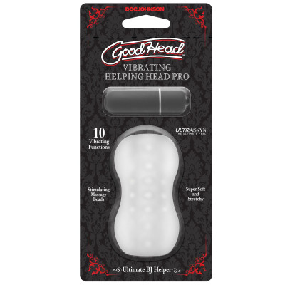 Мастурбатор з віброкулею Doc Johnson GoodHead – Vibrating Helping Head Pro – Frost Мастурбатор з віброкулею Doc Johnson GoodHead – Vibrating Helping Head Pro – Frost