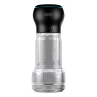 Мастурбатор Kiiroo Feel Pocket Crystal зі всмоктувальною інтерактивною насадкою PowerBlow Combo Set