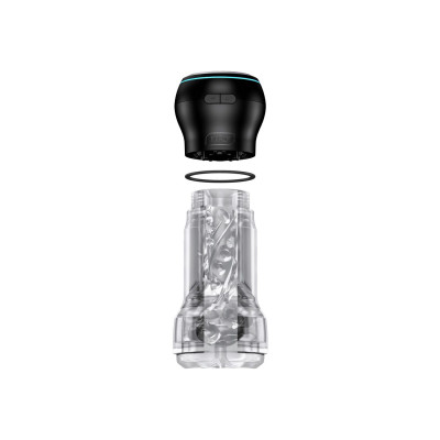 Мастурбатор Kiiroo Feel Pocket Crystal зі всмоктувальною інтерактивною насадкою PowerBlow Combo Set