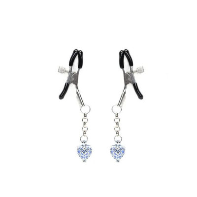 Затискачі для сосків Liebe Seele Glow-in-dark Nipple Clamps Blue