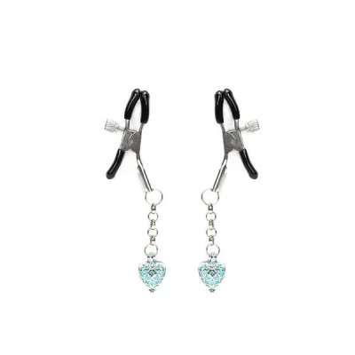 Затискачі для сосків Liebe Seele Glow-in-dark Nipple Clamps Light Blue