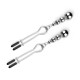 Затискачі для сосків Bedroom Fantasies: Nipple Clamps with Beaded Chain - Silver-3