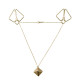 Затискачі для сосків з важкою підвіскою LOCKINK Nipple Clamps with Heavy Pendant - Golden