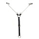 Затискачі для сосків з фіксацією на мошонці Nipple Clamps for Men, Еко шкіра-1