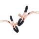 Затискачі для сосків з перлинним ланцюжком Rosy Gold - Nipple Clamps Pearls-2