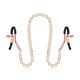 Затискачі для сосків з перлинним ланцюжком Rosy Gold - Nipple Clamps Pearls-1