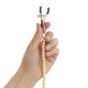 Затискачі для сосків з перлинним ланцюжком Rosy Gold - Nipple Clamps Pearls-5