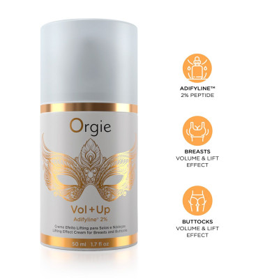 Крем з ефектом ліфтингу для грудей та сідниць Orgie – Vol + Up (50 мл), пептид Adifyline™ Крем з ефектом ліфтингу для грудей та сідниць Orgie – Vol + Up (50 мл), пептид Adifyline™